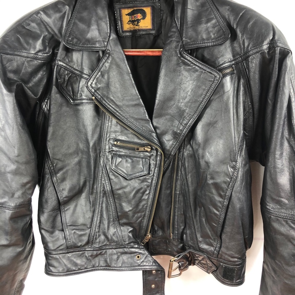 Fox Run Vintage 90’s Leather Moto Jacket Size L - Picture 2 of 7